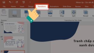 Cách thiết lập hiệu ứng chuyển slide trong powerpoint
