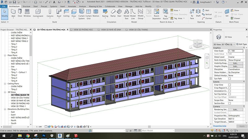 Cách xuất file Revit sang Sketchup không bị lỗi