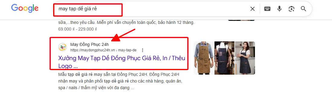May tạp dề giá rẻ 24h