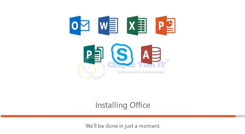 Chờ phần mềm được cài đặt.