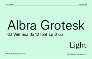 Font Albra Grotesk Light