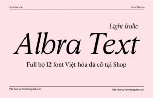 Font Albra Text Light Italic