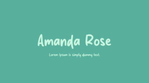 Font Amanda Rose